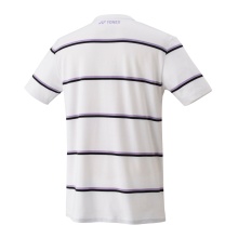 Yonex Sport T-shirt Crew Neck Small Stripes 2023 white/purple Men